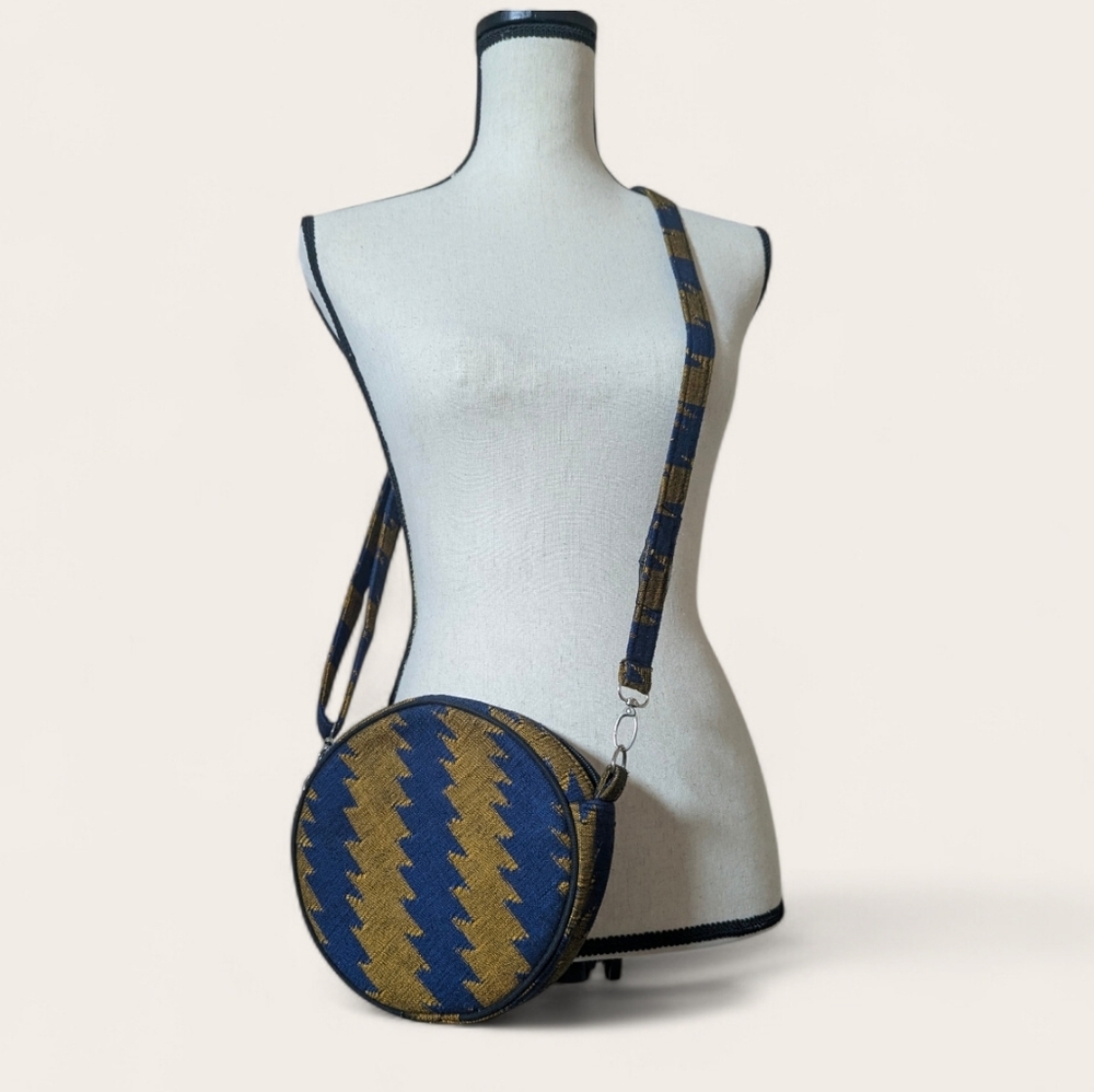 Authentic Handcrafted Nepalese Dhaka Crossbody Bag Bohemian, Artisanal Aesthetic